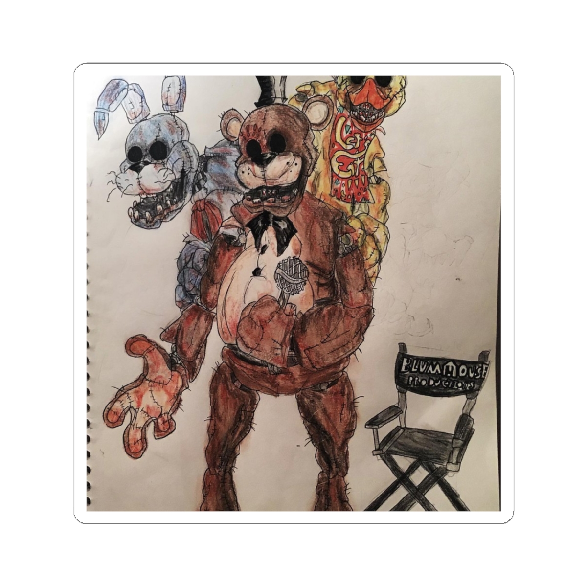 Five Nights at Freddy's "Five Nights at Freddy's" Sticker - alternate angle 1, merchandise